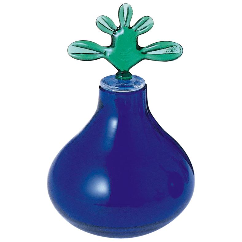 Venini Monofiore-Vase aus Saphirblauem Glas von Laura de Santillana