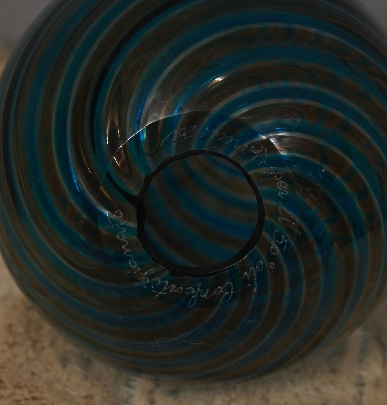 Huevo de cristal de Murano Venini Serie ConfArtigianato 50°, 1997 Italiano en venta