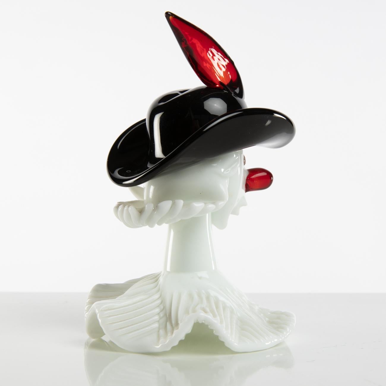 Venini Murano Fulvio Bianconi Tiepolo Head Figurine In Excellent Condition For Sale In Brussels, BE