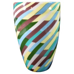 Venini Murano Fused Polychrome Glass Canes "Klee Vase"