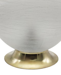 Venini Style Murano Glass and Brass Table Lamp, Italy 1970s