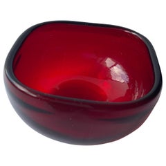 Venini, Murano Glass Bowl/Small Vase Acid Signed 'Venini, Murano, Italia' 3 Line