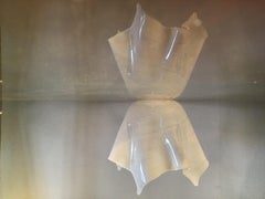 Venini Murano Glass Centerpiece Handkerchief “Filigrana”, 1955, Italy