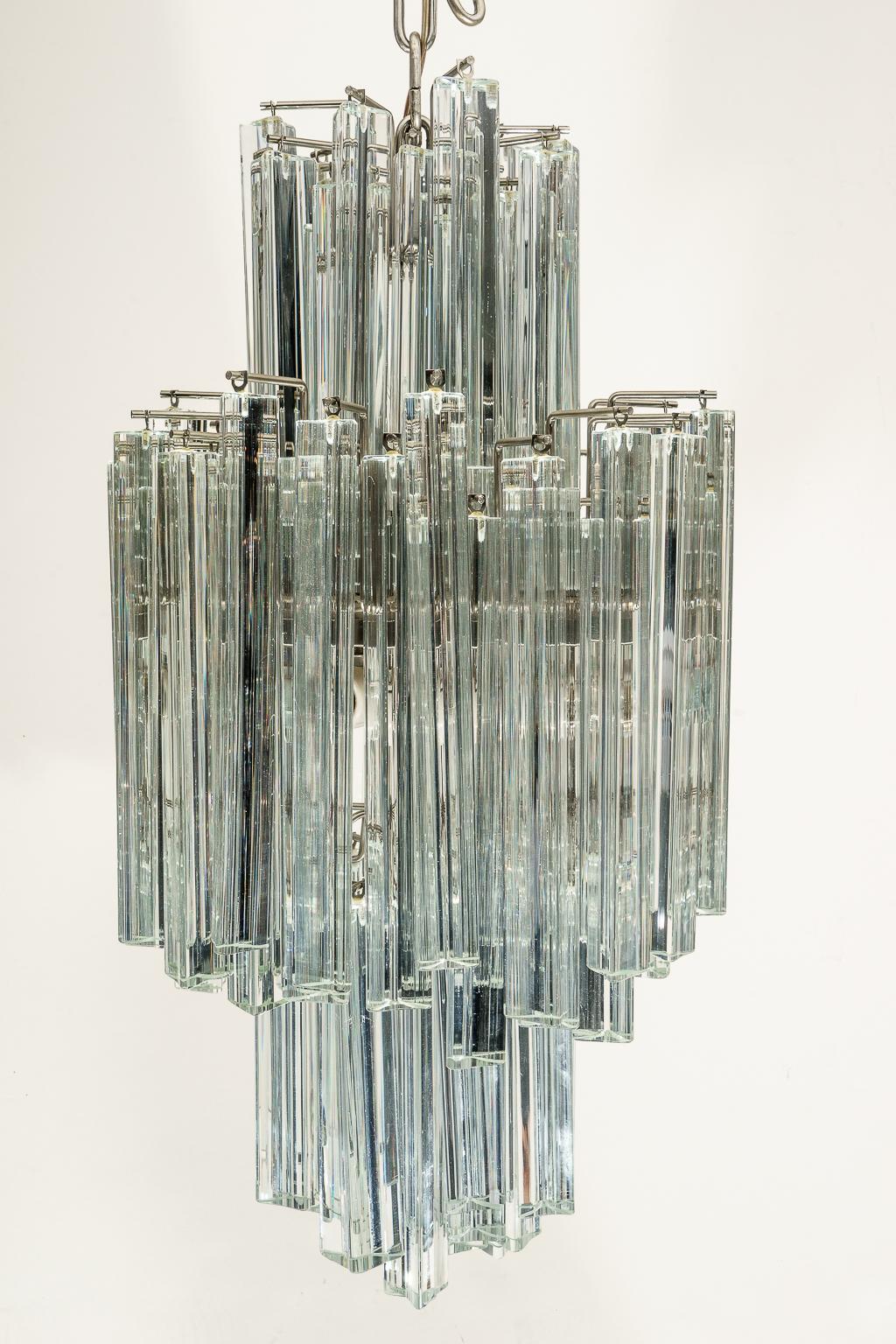 Italian Venini Murano Glass Chandelier $4800 w Tag for Camer Glass