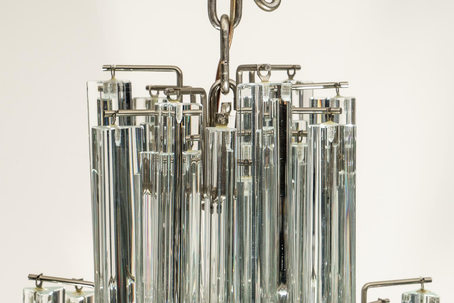Venini Murano Glass Chandelier $4800 w Tag for Camer Glass In Good Condition In West Palm Beach, FL