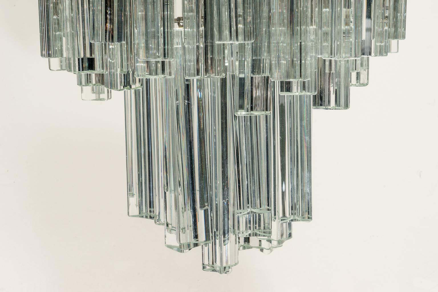 20th Century Venini Murano Glass Chandelier $4800 w Tag for Camer Glass