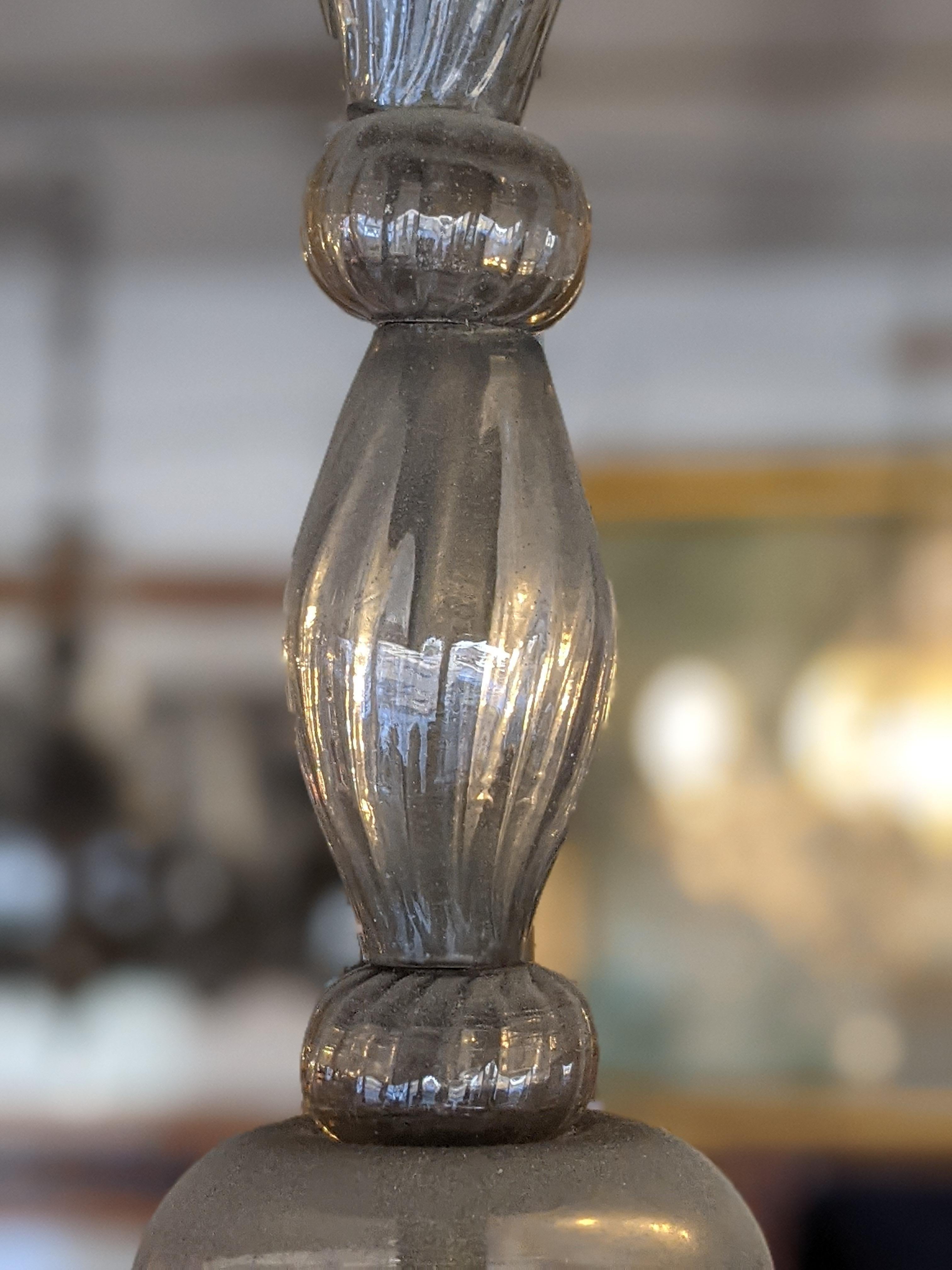 Venini Murano glass chandelier, single light, fully functional. 1920 ca.