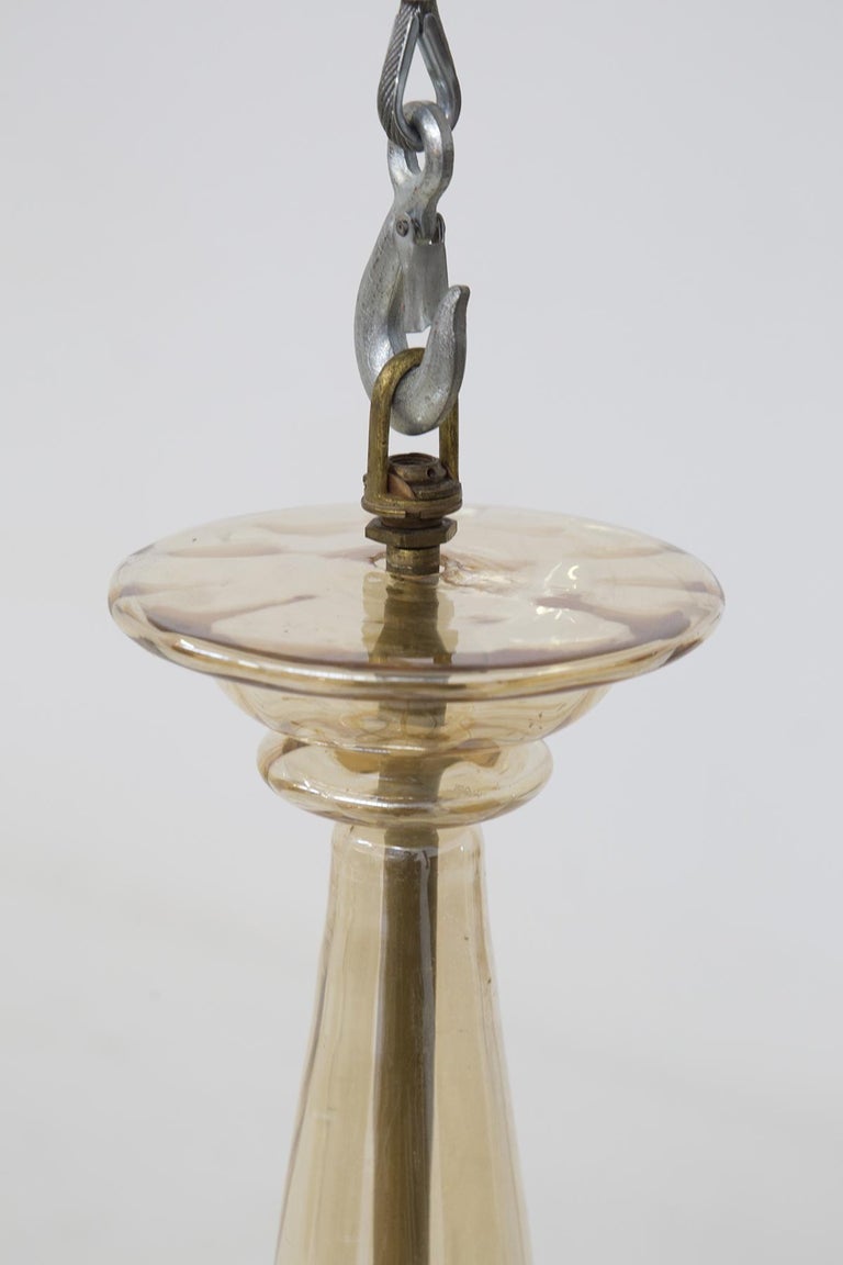 Italian Venini Murano Glass Chandelier with Eight Lights For Sale