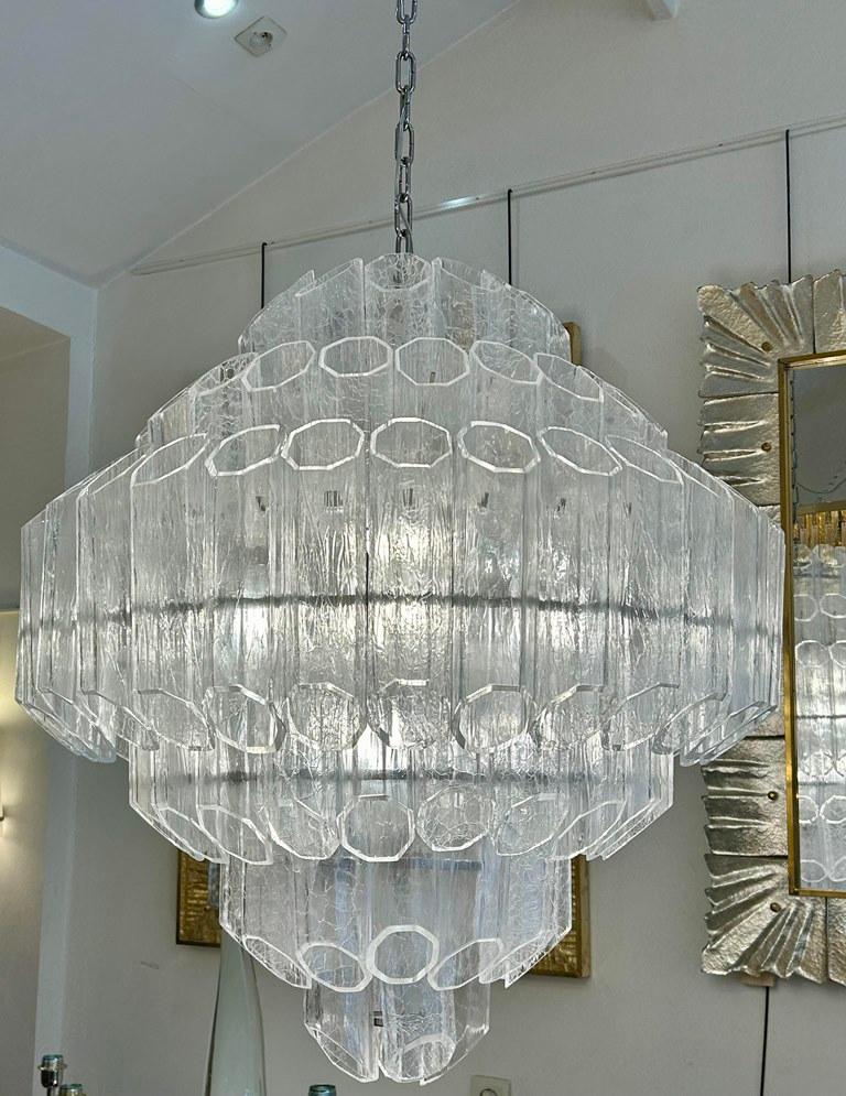 Italiano Chandlier in vetro di Murano Venini in vendita