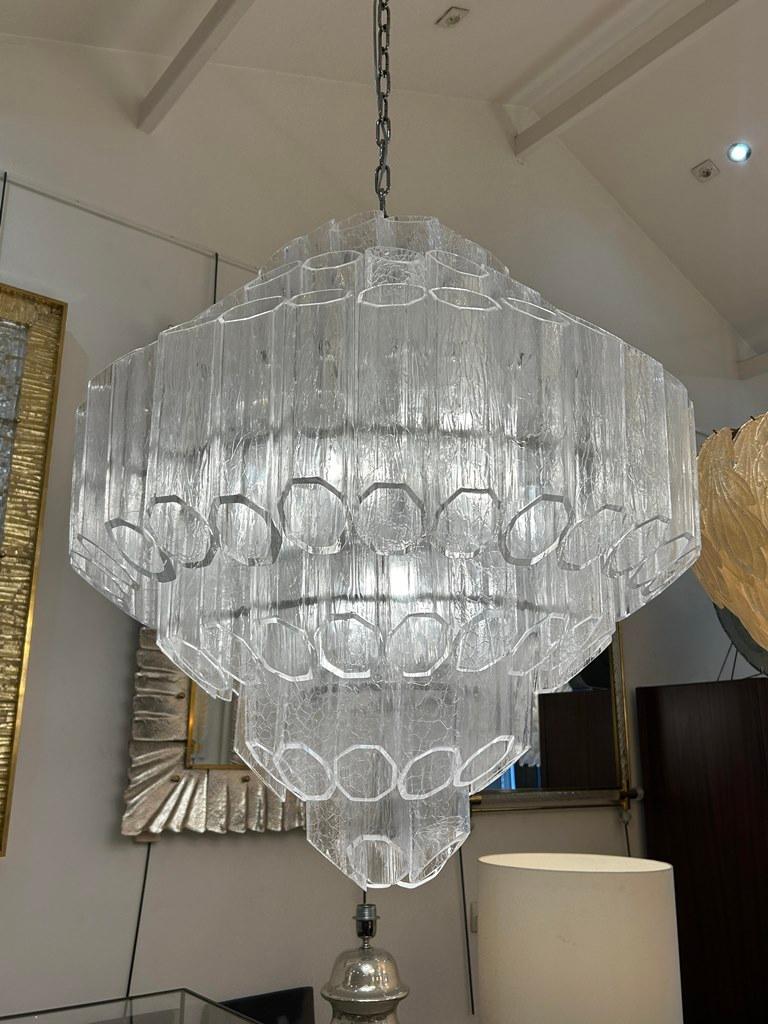 Chandlier in vetro di Murano Venini In condizioni ottime in vendita a Saint-Ouen, FR