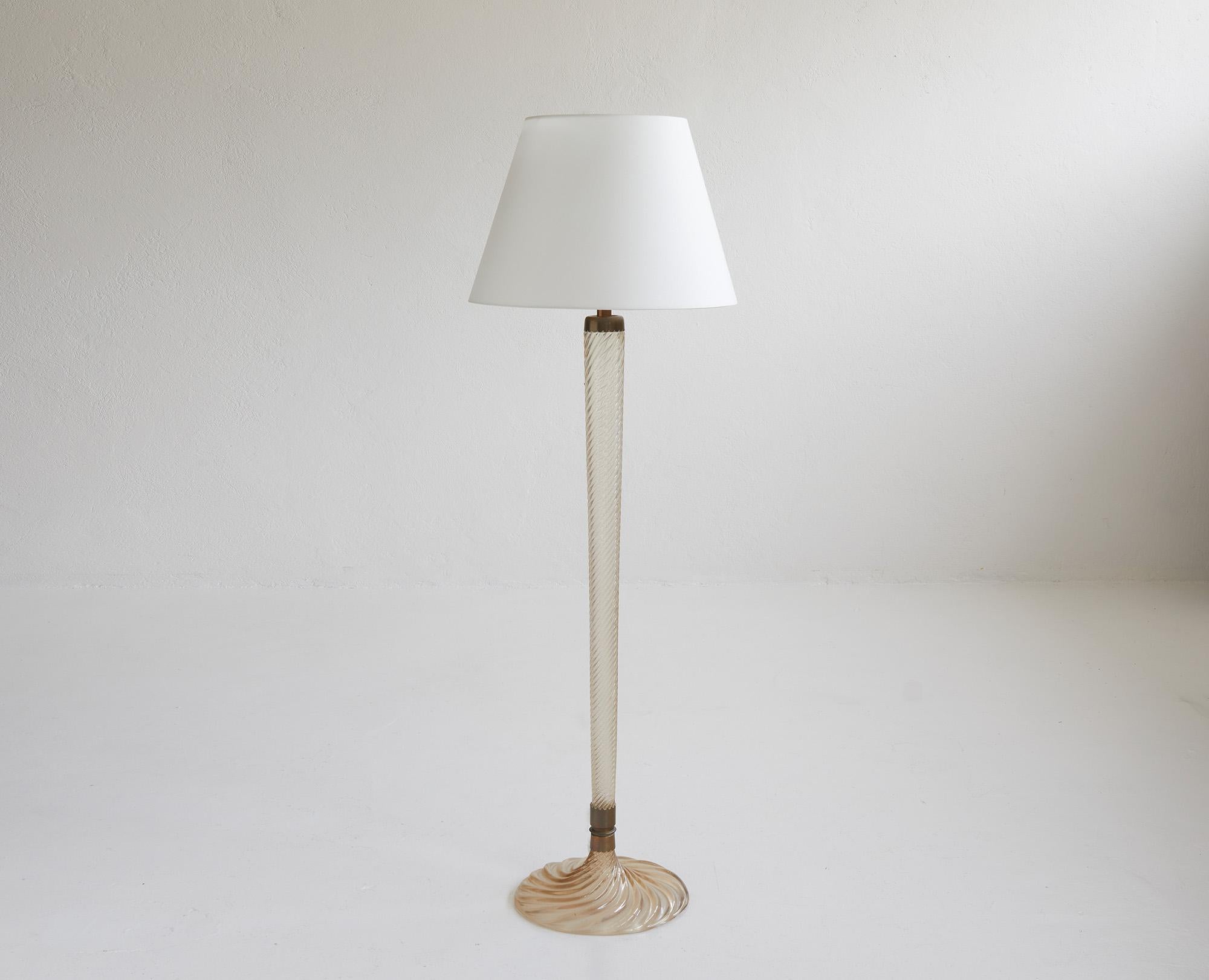 Lampadaire en verre Murano modèle n° 529 attribué à Carlo Scarpa 1942 en vente 4