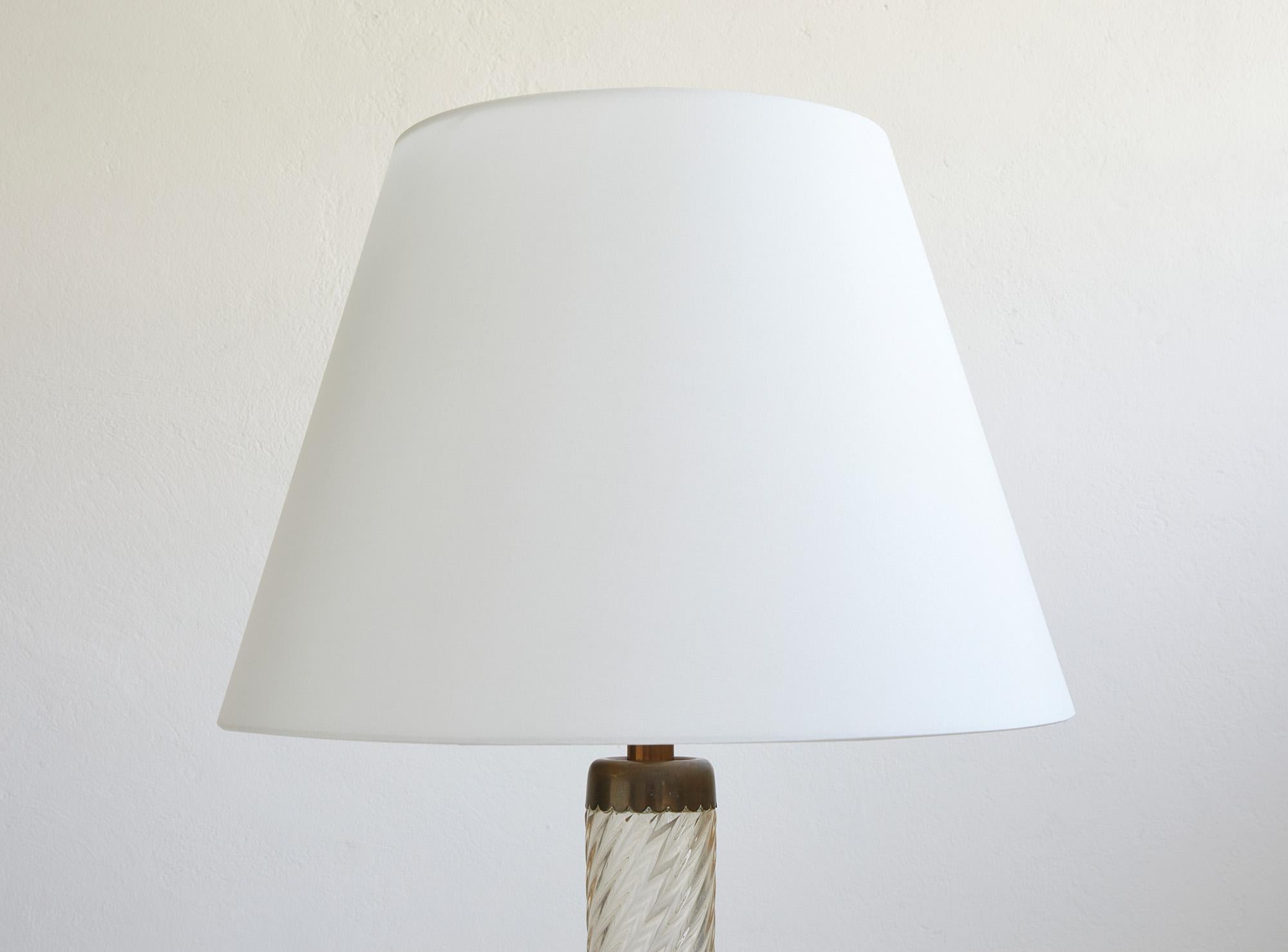 Mid-Century Modern Lampadaire en verre Murano modèle n° 529 attribué à Carlo Scarpa 1942 en vente
