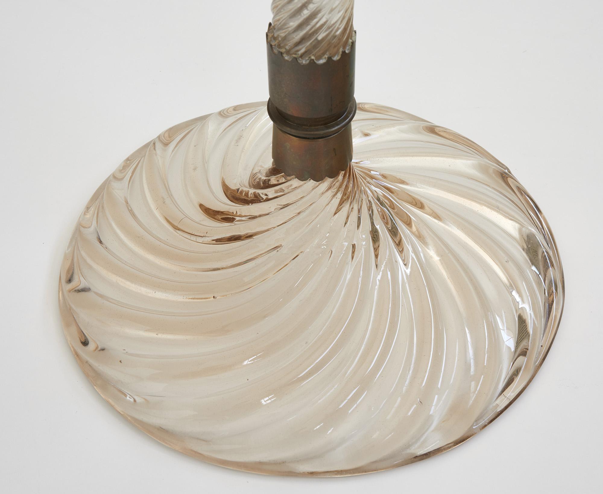 italien Lampadaire en verre Murano modèle n° 529 attribué à Carlo Scarpa 1942 en vente