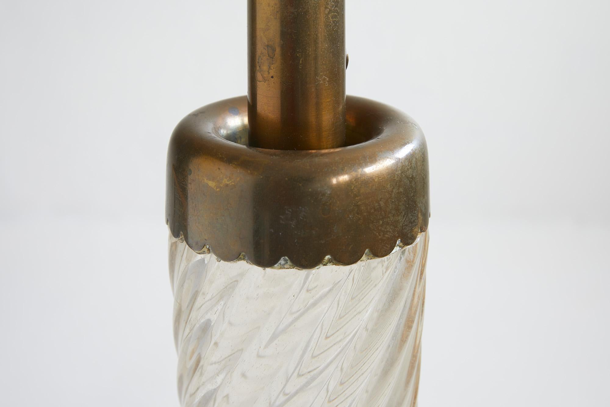Lampadaire en verre Murano modèle n° 529 attribué à Carlo Scarpa 1942 Bon état - En vente à Renens, CH