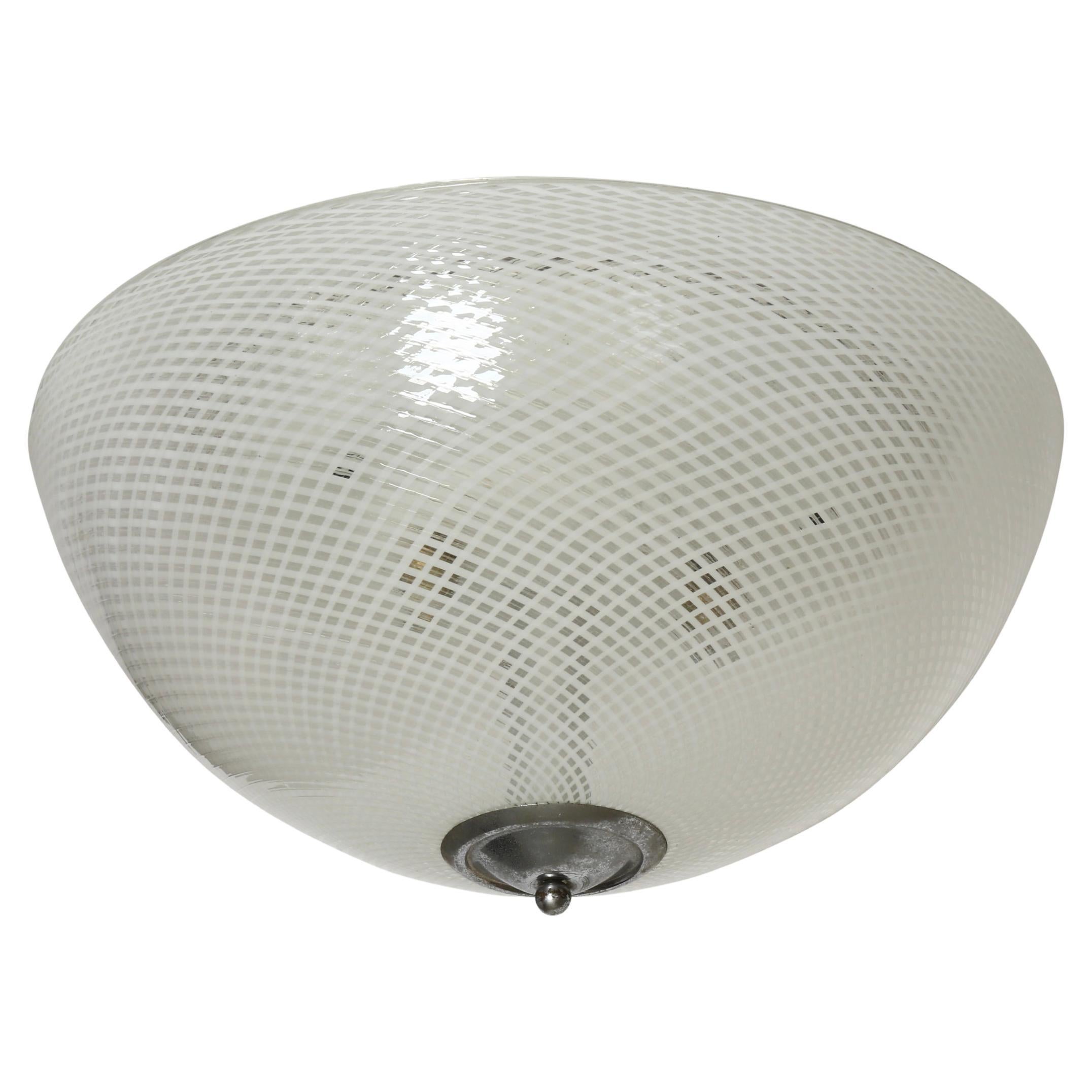 Venini Murano glass flush mount ceiling light