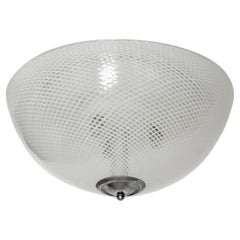 Venini Murano glass flush mount ceiling light, Italy circa 1940s
