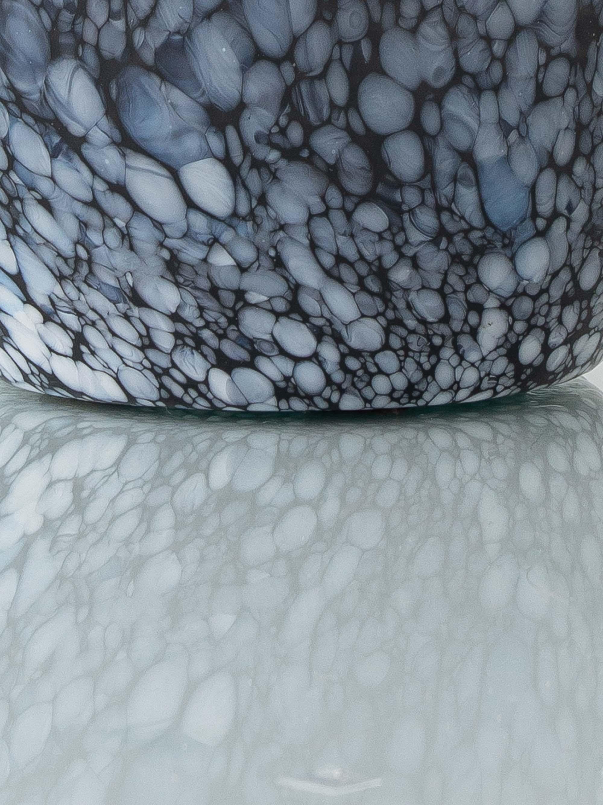 italien Lampe de table en verre Murano, noir et blanc, Italie, années 1950-1970 en vente