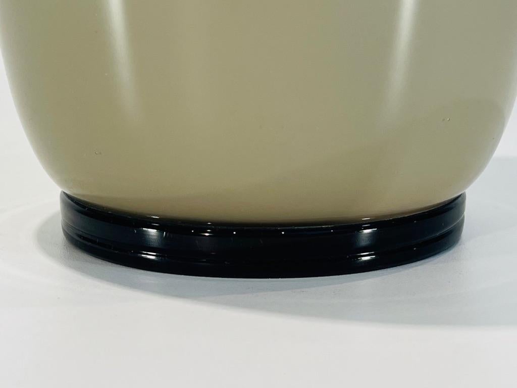 International Style Venini Murano glass gray, black and gold circa 1950 vase For Sale