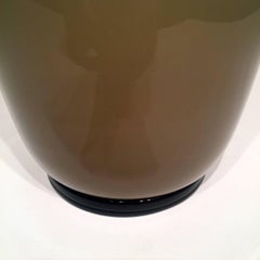 Venini Murano Glass Grey and Black Vase, circa 1946