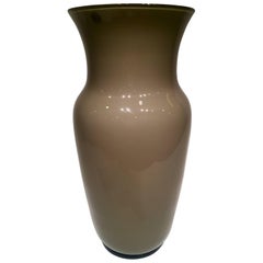 Venini Murano Glass Grey and Black Vase, circa 1946