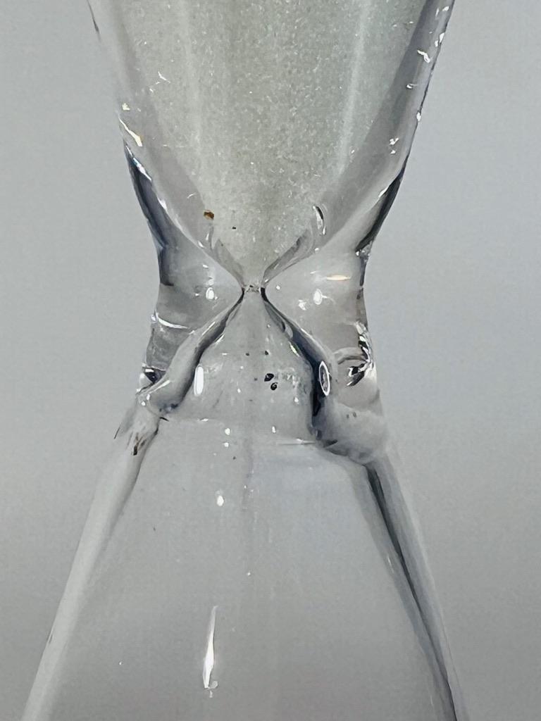 Venini Murano Glas incolor Sanduhr um 1950 (Italienisch) im Angebot