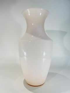 Large Venini Murano Glass Light Coralo 1950 Vase