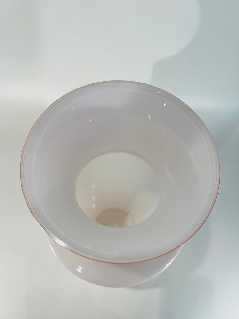 Other Large Venini Murano Glass Light Coralo 1950 Vase For Sale