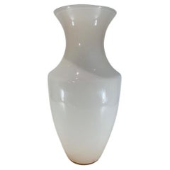 Vintage Large Venini Murano Glass Light Coralo 1950 Vase