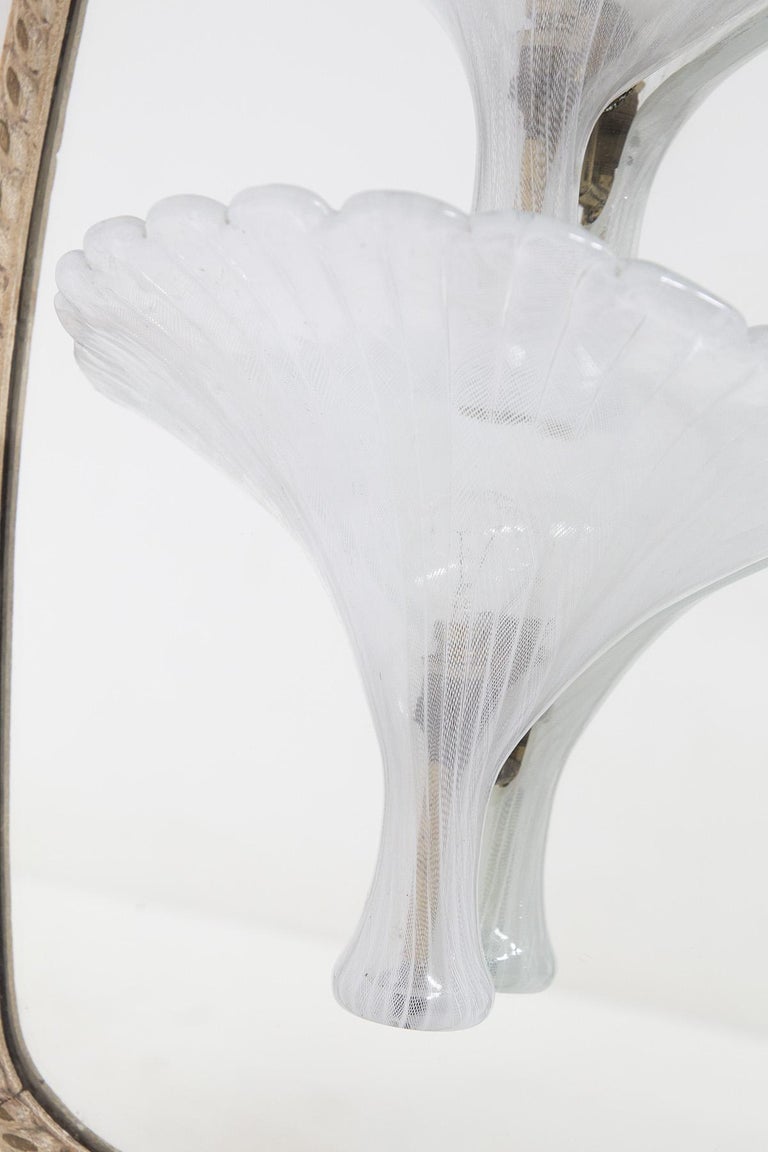 Venini Murano Glass Mirrors with Sconces For Sale at 1stDibs