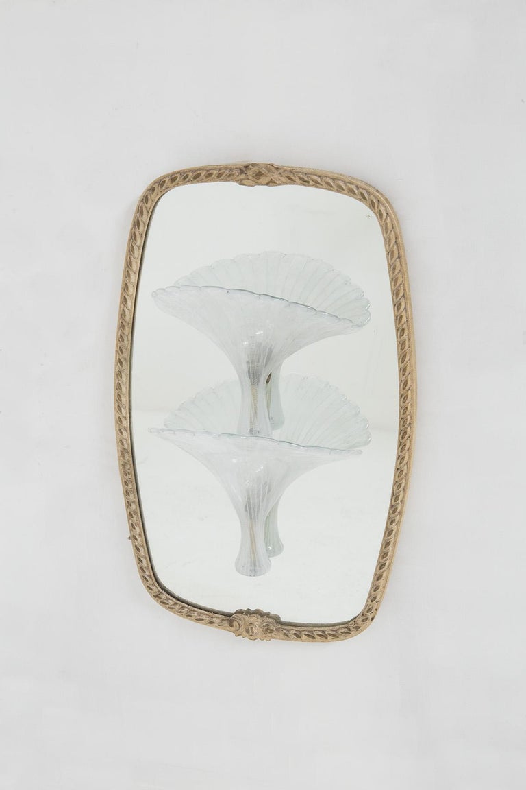 Venini Murano Glass Mirrors with Sconces For Sale at 1stDibs
