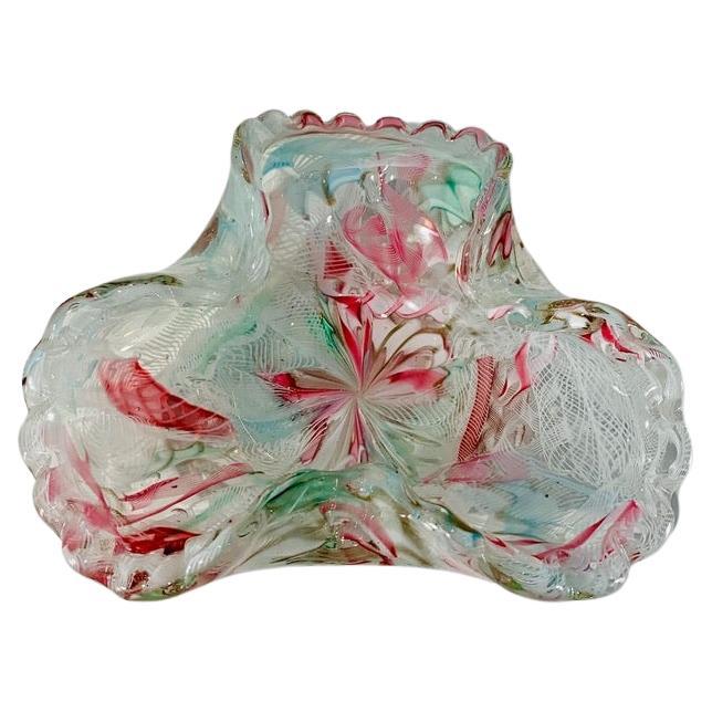 Venini Murano glass multicolor 1950 bowl. For Sale