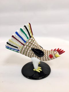 Venini Murano Glass Multi-Color Cock Scultpure, circa 1946