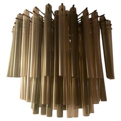 Vintage Venini Murano Glass Smooth Tubes Chandelier, Italy 1960s