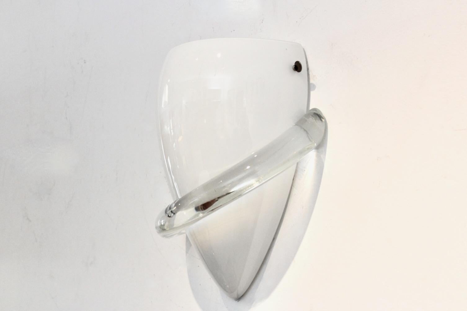 Venini Murano Glass ‘Swan’ Wall Sconce by Tina Aufiero, Stock of 5 For Sale 4