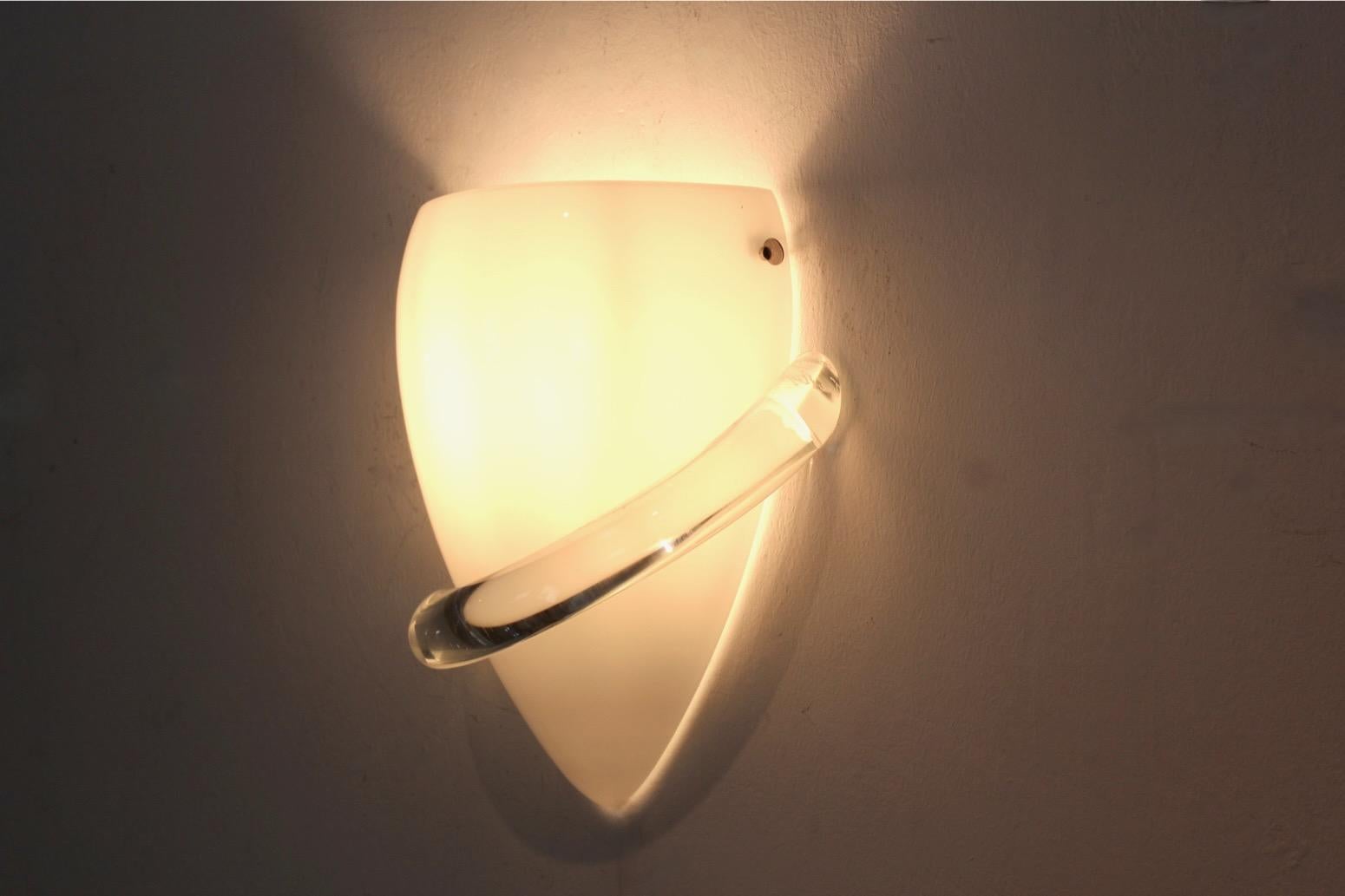 Venini Murano Glass ‘Swan’ Wall Sconce by Tina Aufiero, Stock of 5 For Sale 5