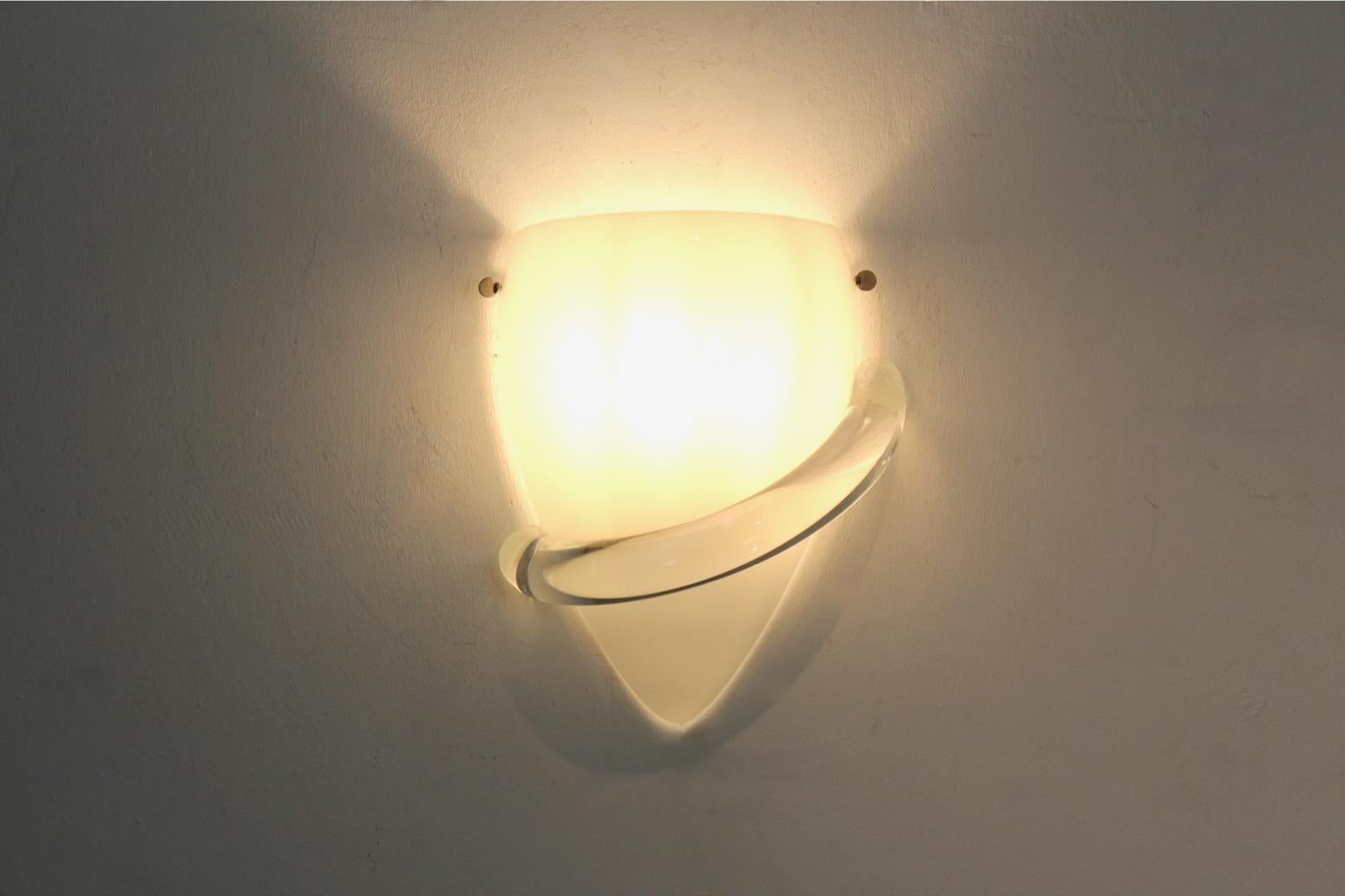 Modern Venini Murano Glass ‘Swan’ Wall Sconce by Tina Aufiero, Stock of 5 For Sale