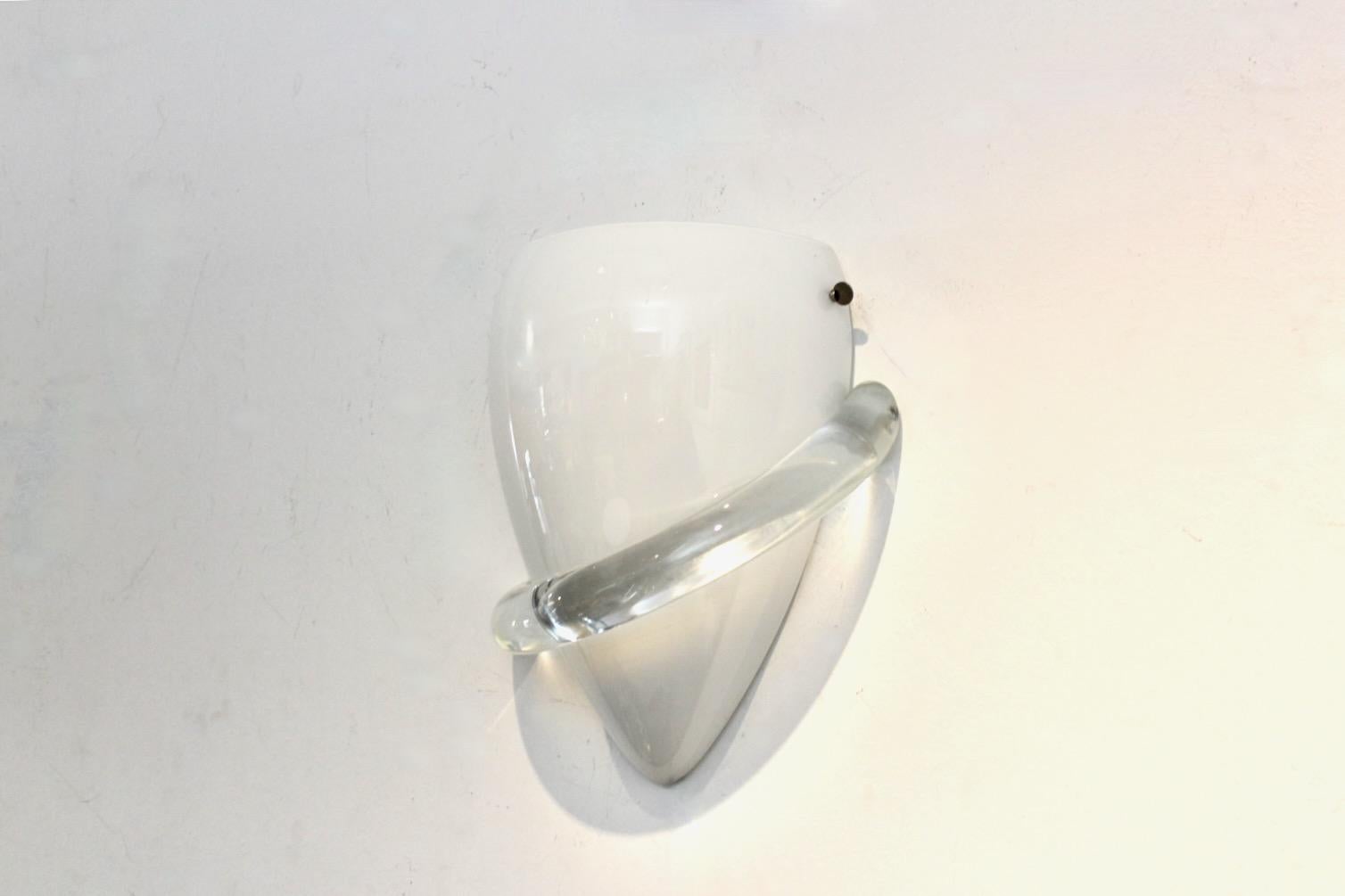 Italian Venini Murano Glass ‘Swan’ Wall Sconce by Tina Aufiero, Stock of 5 For Sale