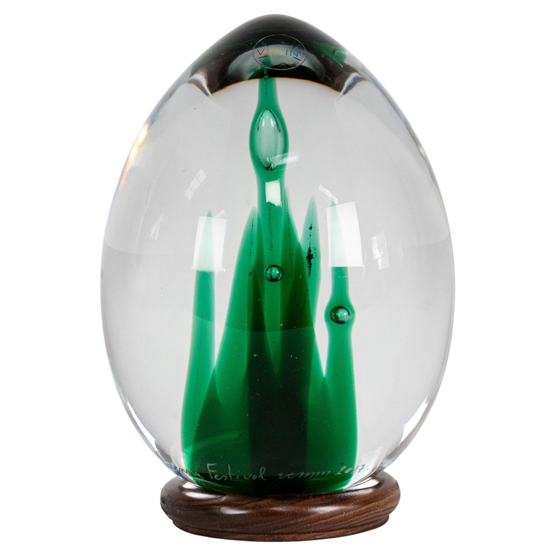 Scultura a uovo "Albero della vita" in vetro di Murano, Venini, 2017, Edizione 64/399 in vendita