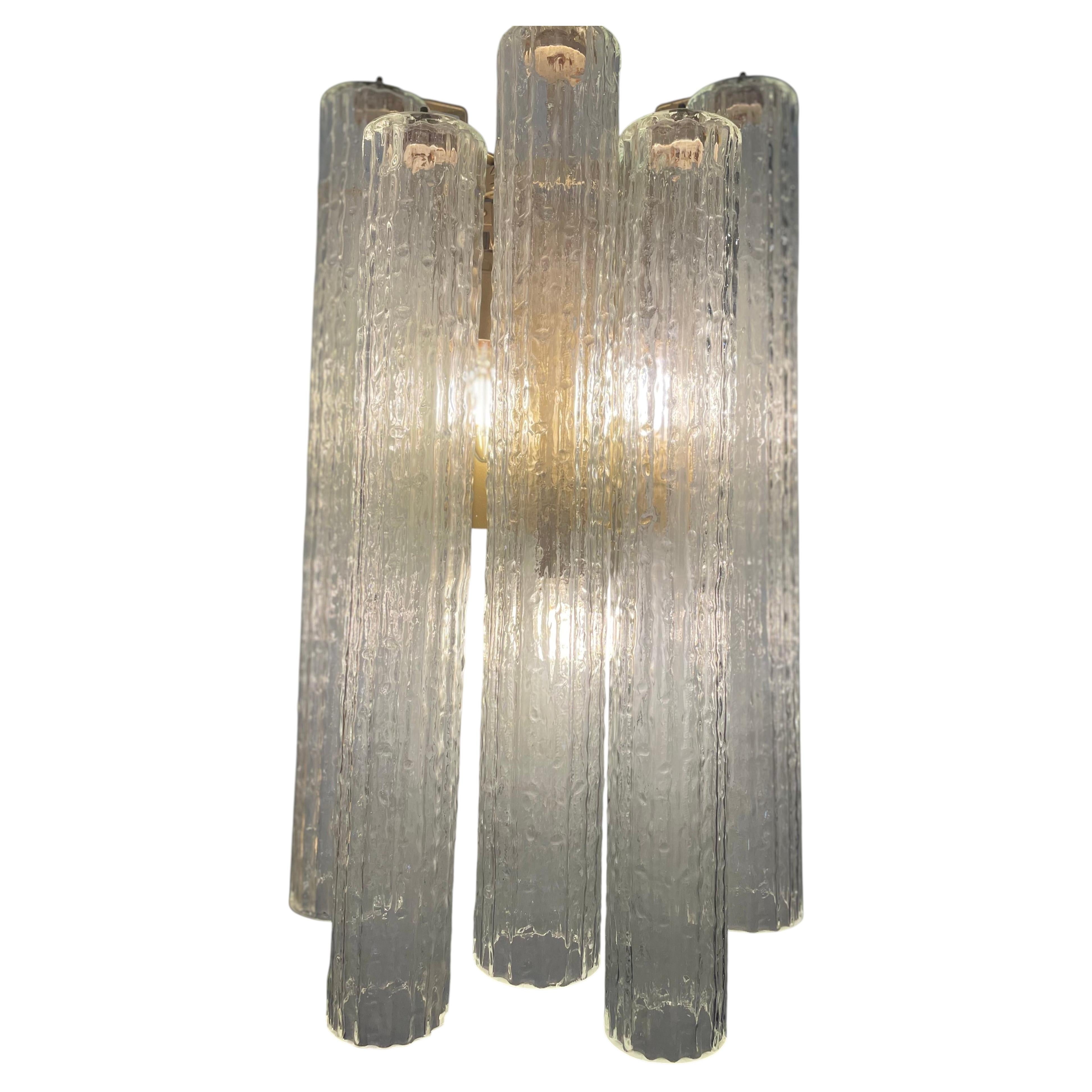 Venini Murano Glass Wall Lights, 1960s Set of Two For Sale
