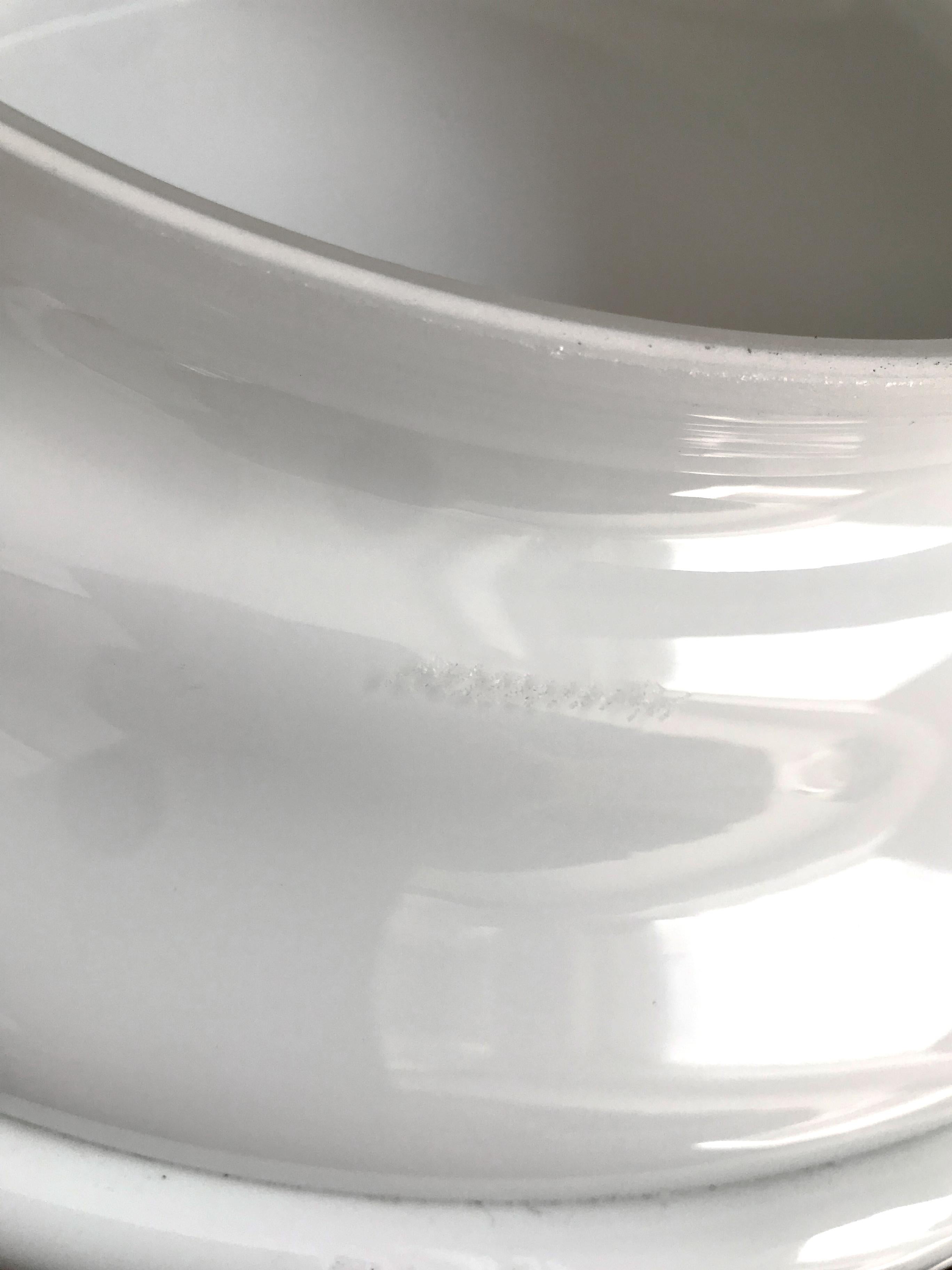 Venini Murano Italian White Glass Wall Lamps or Ceiling Lamps 1995 en vente 7