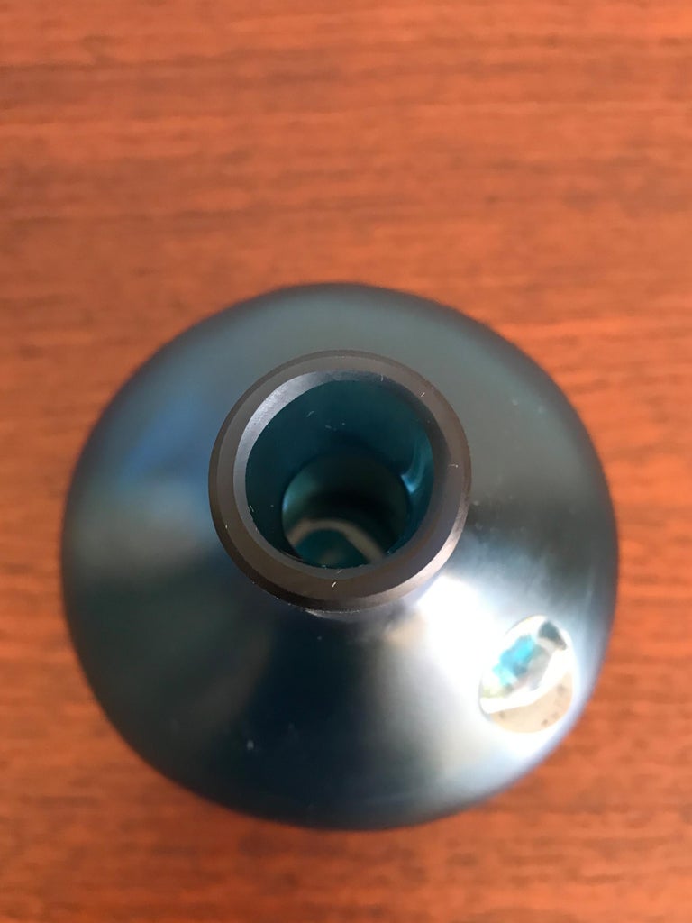 Venini Murano Italy Glass Blue Bottle Serie “Velati”, 1995 at 1stDibs