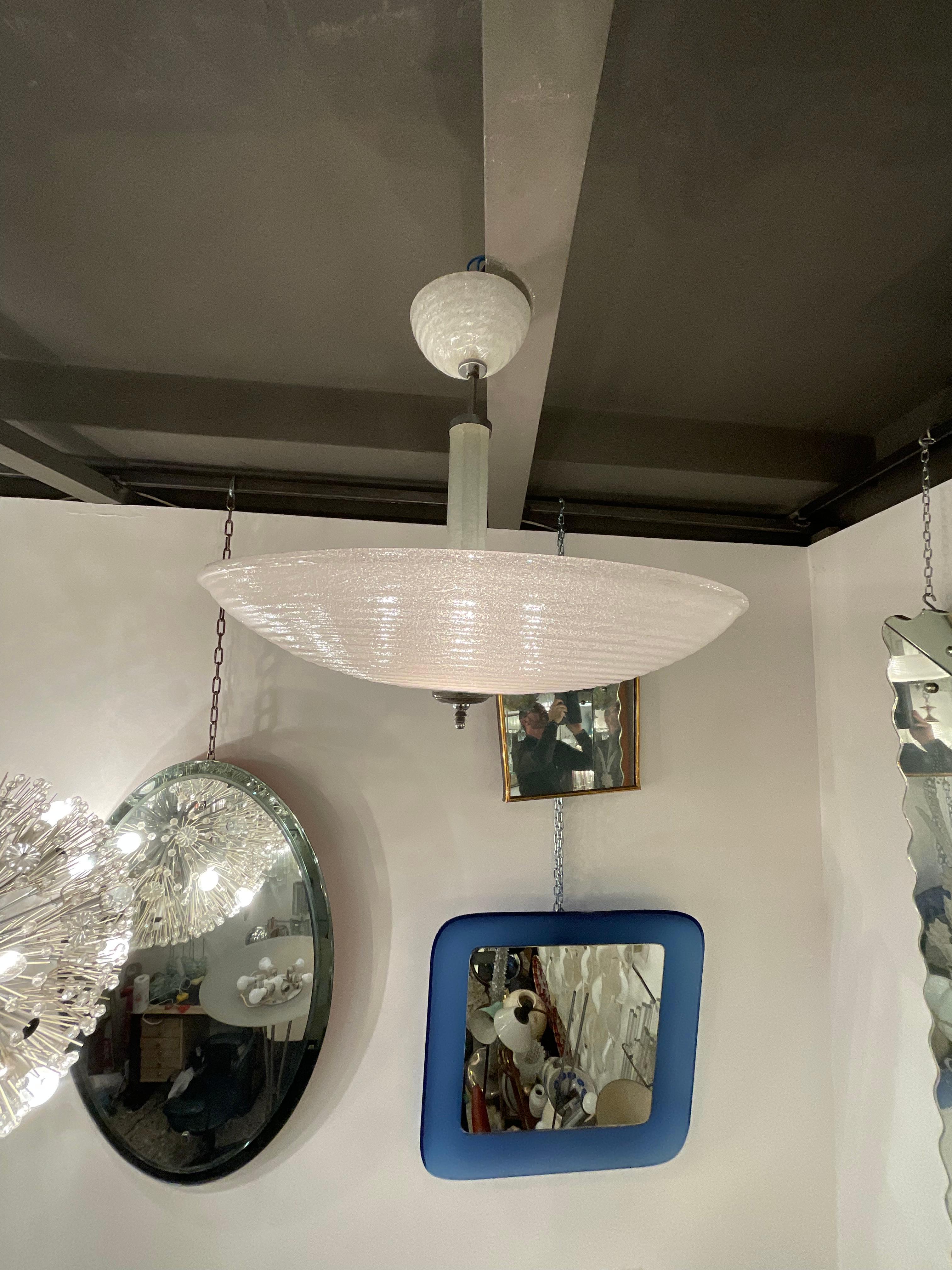VENINI MURANO - art deco chandelier - 1930s For Sale 1
