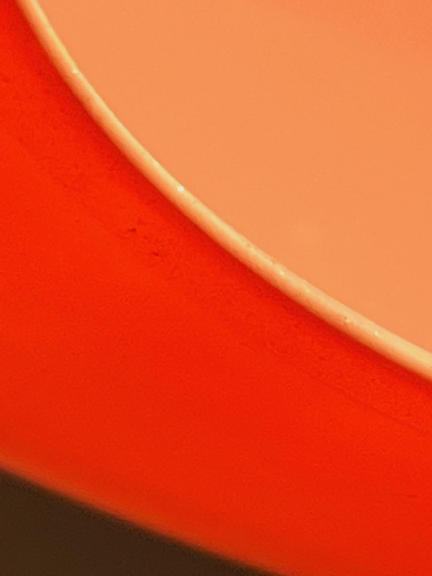 Mid-20th Century Venini Murano Orange Cased Glass Pendant 1950's For Sale