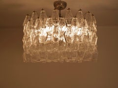 Venini, Murano, Poliedri chandelier by Carlo Scarpa c1960