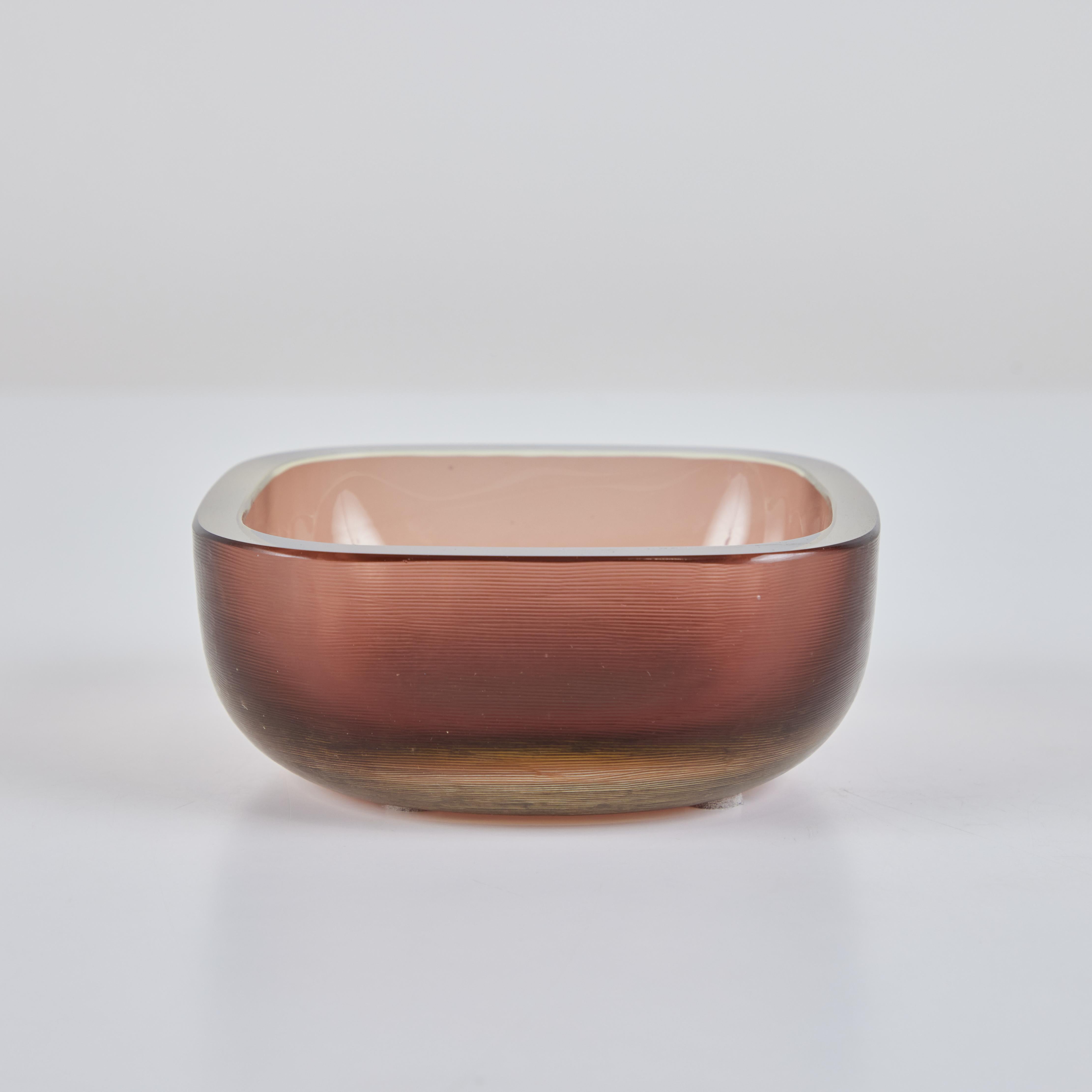 Mid-Century Modern Venini Murano Purple Glass Bowl