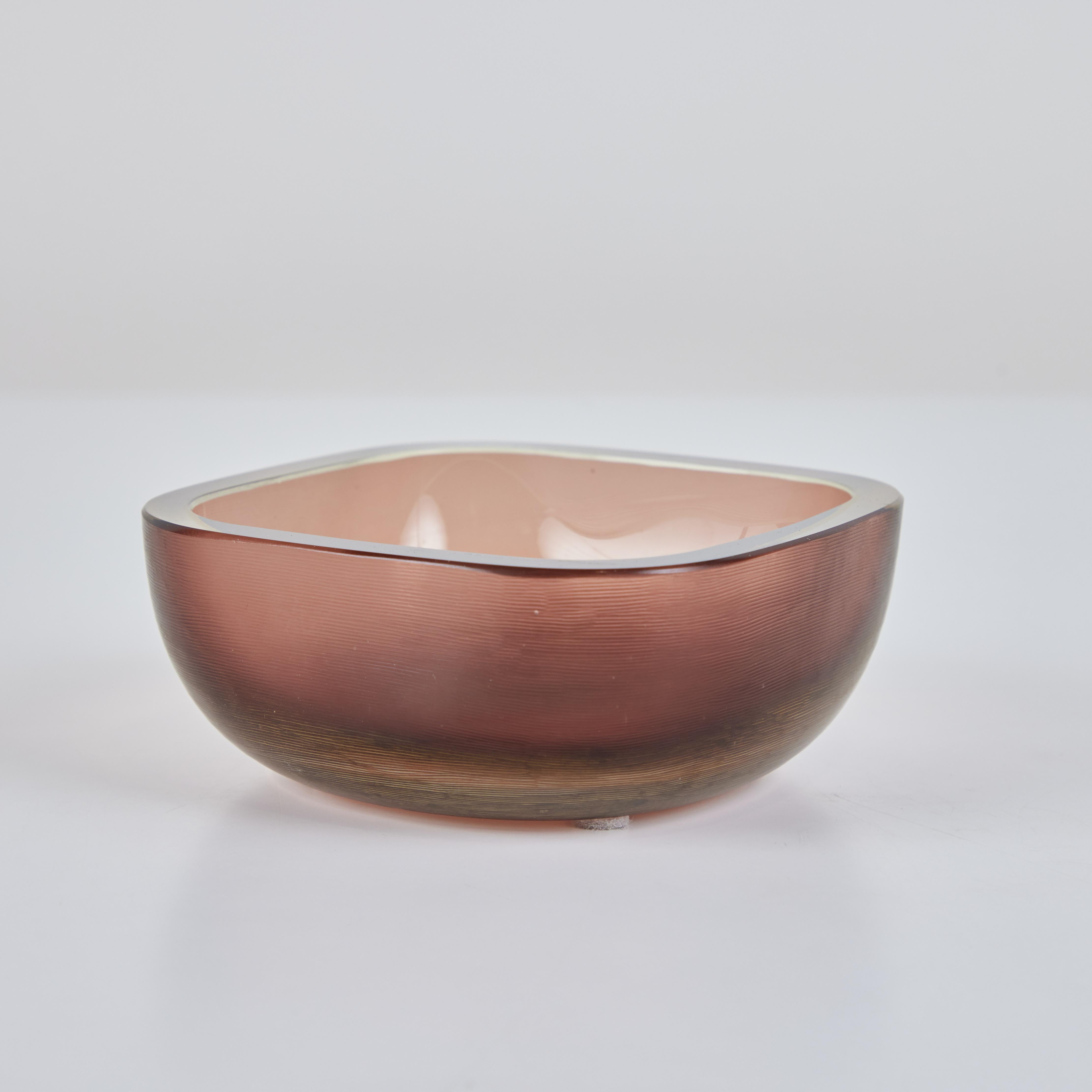Italian Venini Murano Purple Glass Bowl