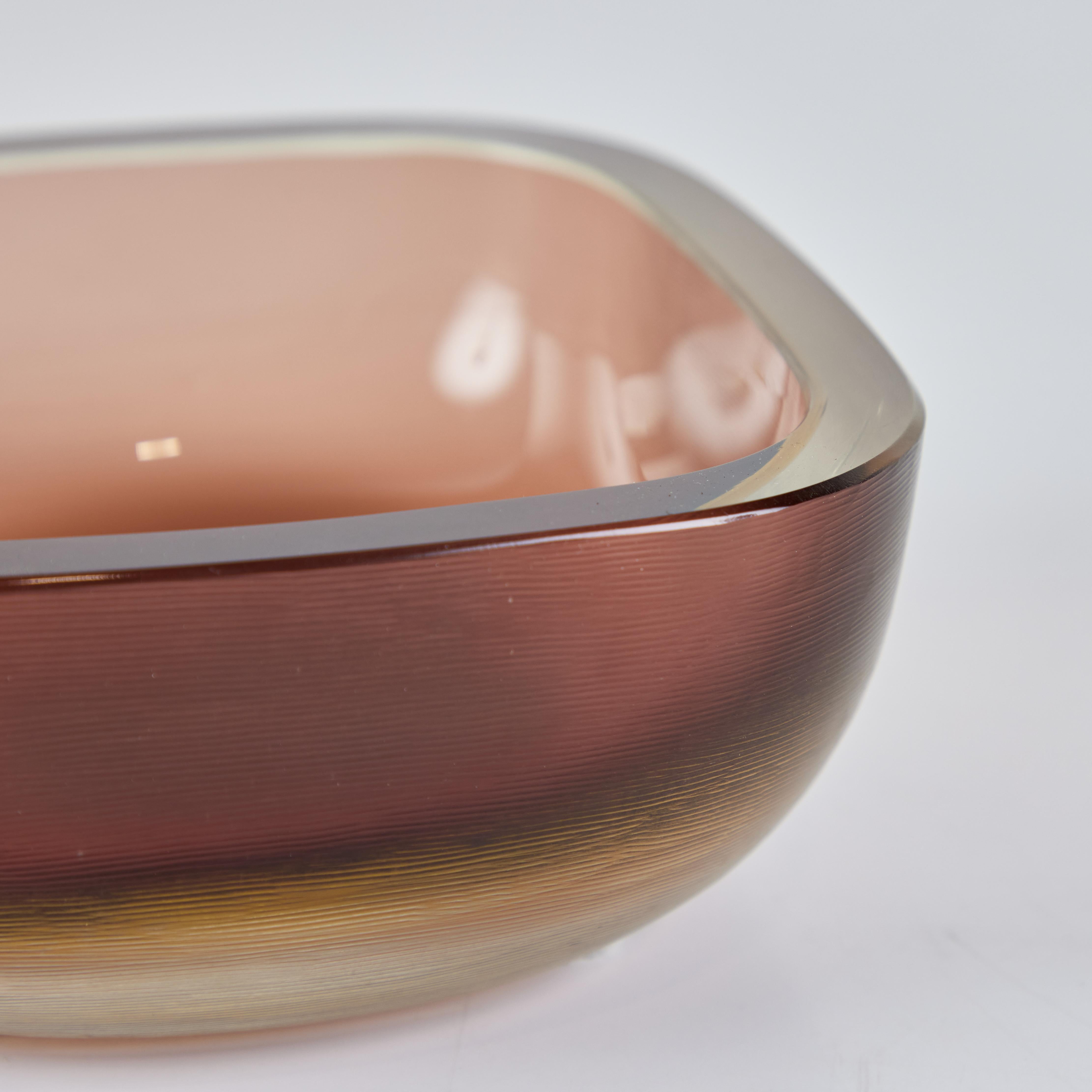 20th Century Venini Murano Purple Glass Bowl
