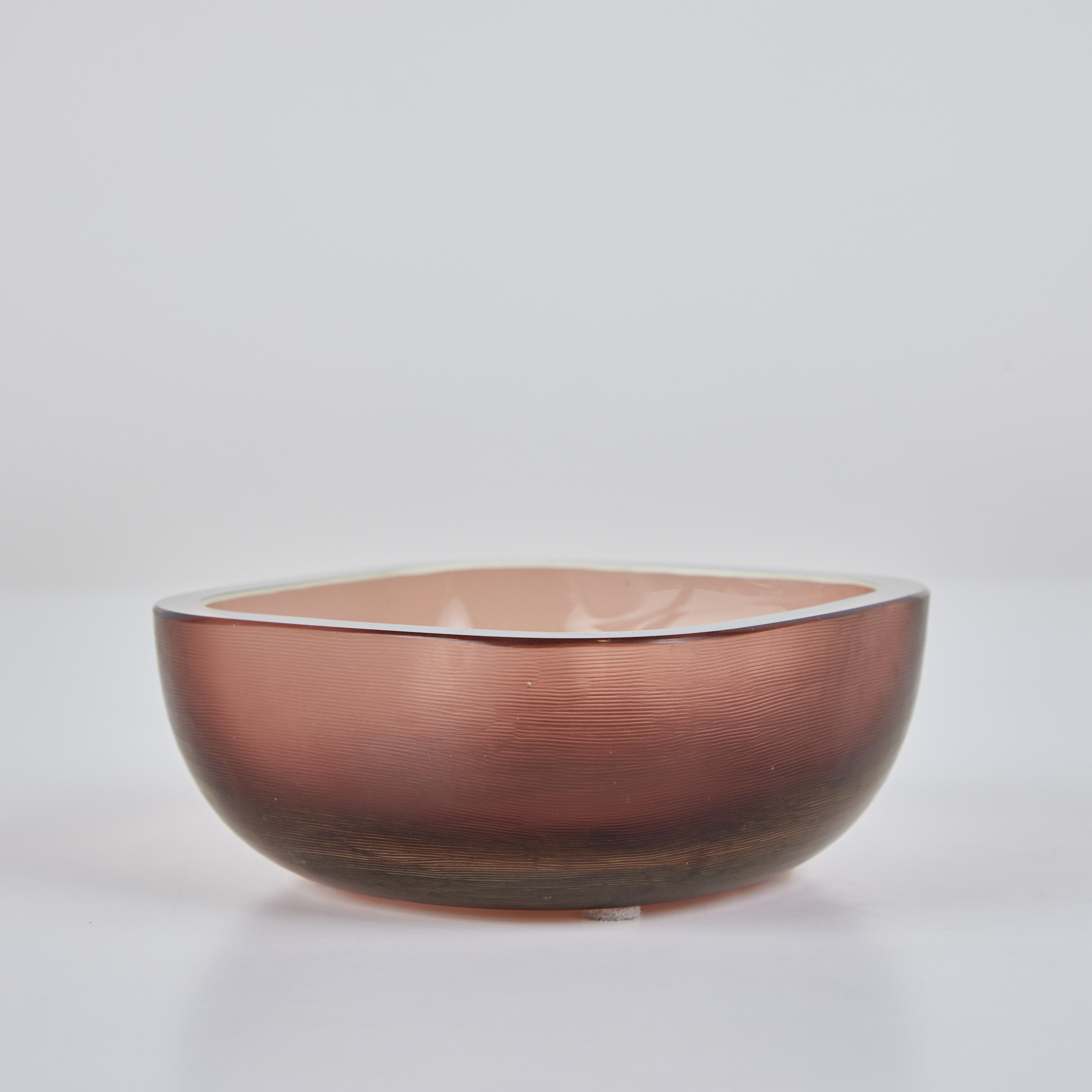 Murano Glass Venini Murano Purple Glass Bowl