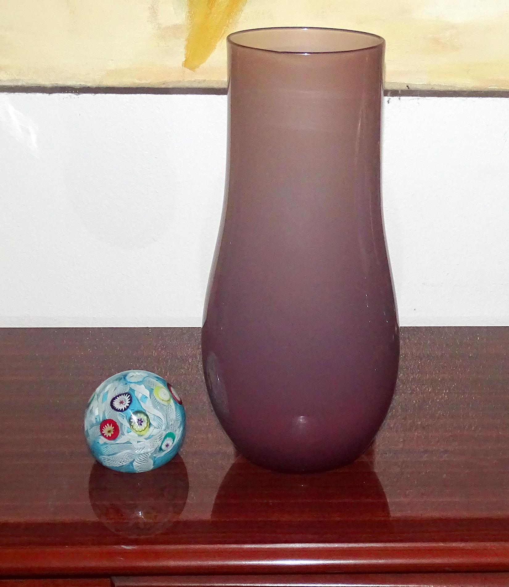 vintage purple glass vase