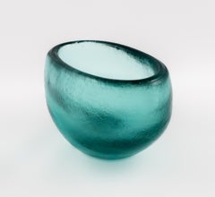 Venini Murano Sommerso Glass, Corroso Vase by Carlo Scarpa.